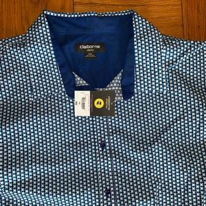 Claiborne Button Down Shirt 4XL Blue